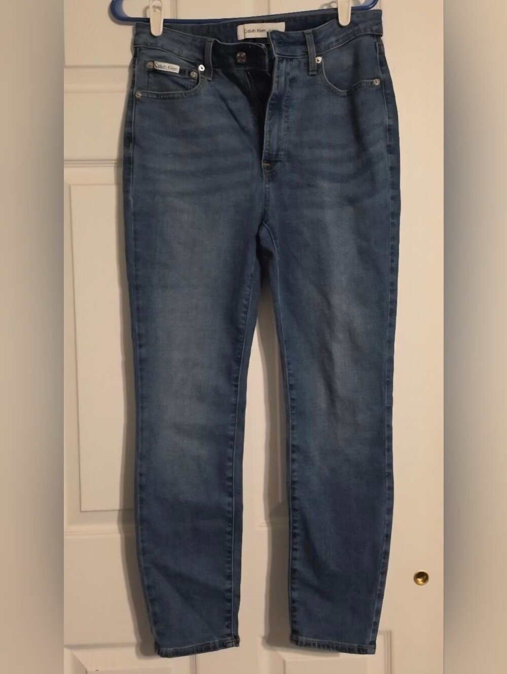 Women's Calvin Kline Blue High-Rise Skinny Jeans